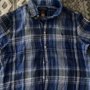 Polo by Ralph Lauren plaid linen short-sleeve shirt